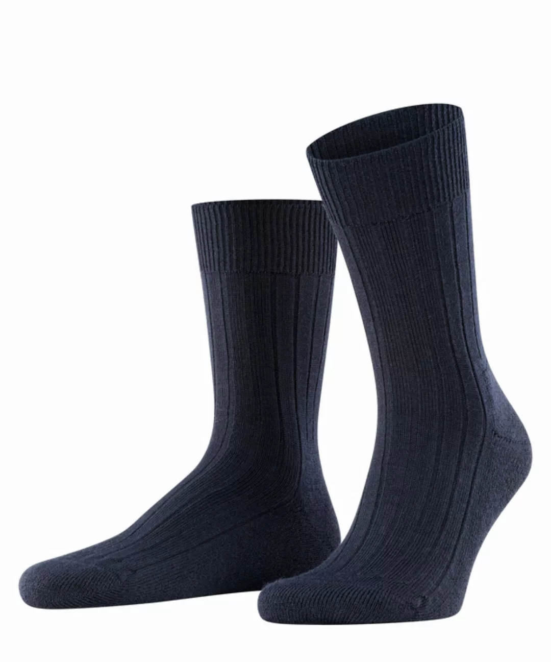 FALKE Teppich im Schuh Herren Socken, 47-48, Blau, Uni, Schurwolle, 14402-6 günstig online kaufen