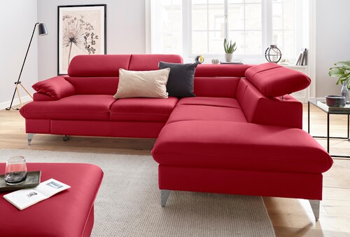COTTA Ecksofa "Caluso L-Form", mit Kopfteilverstellung, wahlweise mit Bettf günstig online kaufen