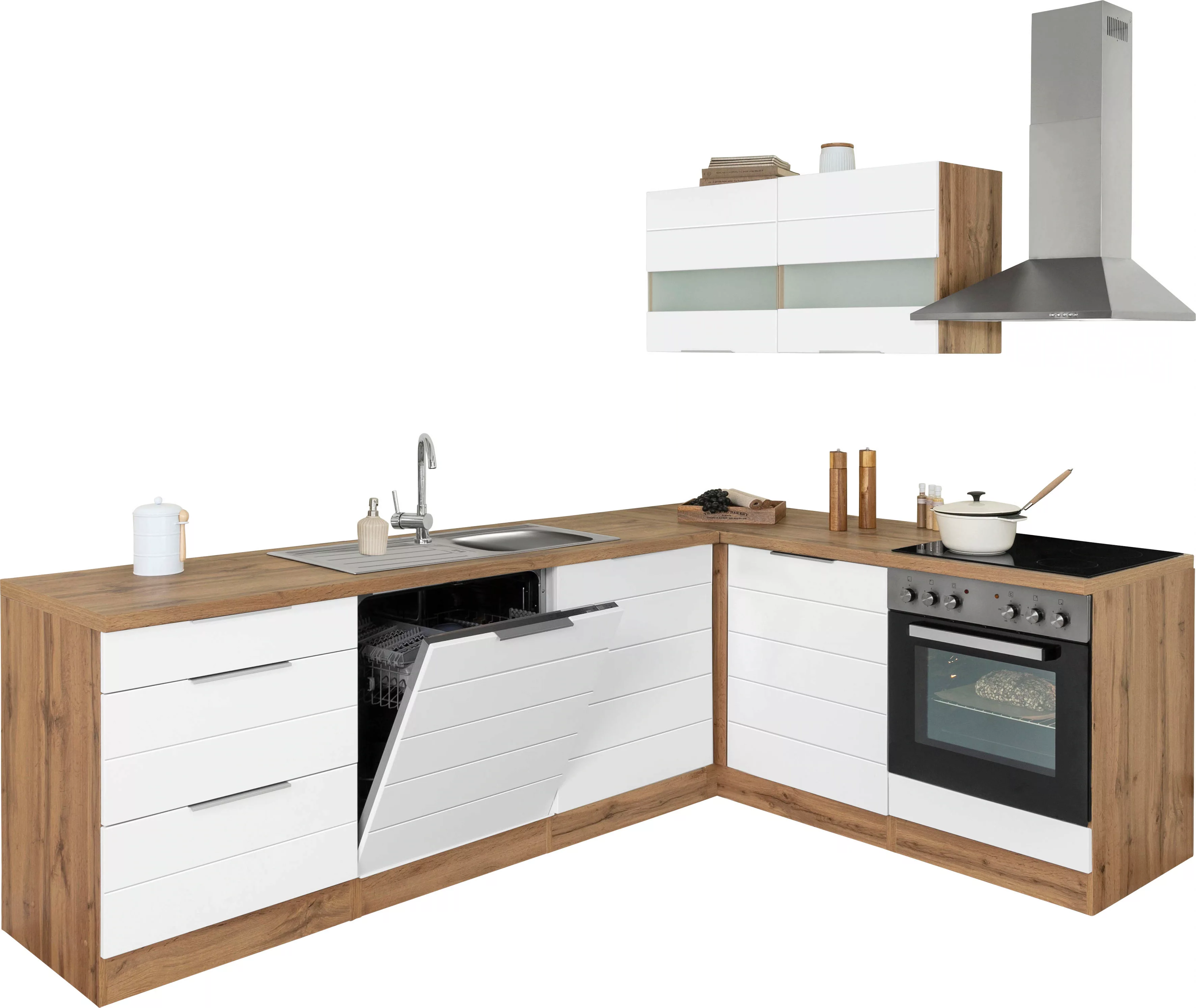 Kochstation Küche "KS-Luhe", Stellbreite 240x180 cm, wahlweise mit oder ohn günstig online kaufen