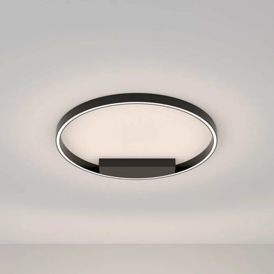 LED Wand- und Deckenleuchte Rim in Schwarz 37W 1800lm 600mm 4000K günstig online kaufen