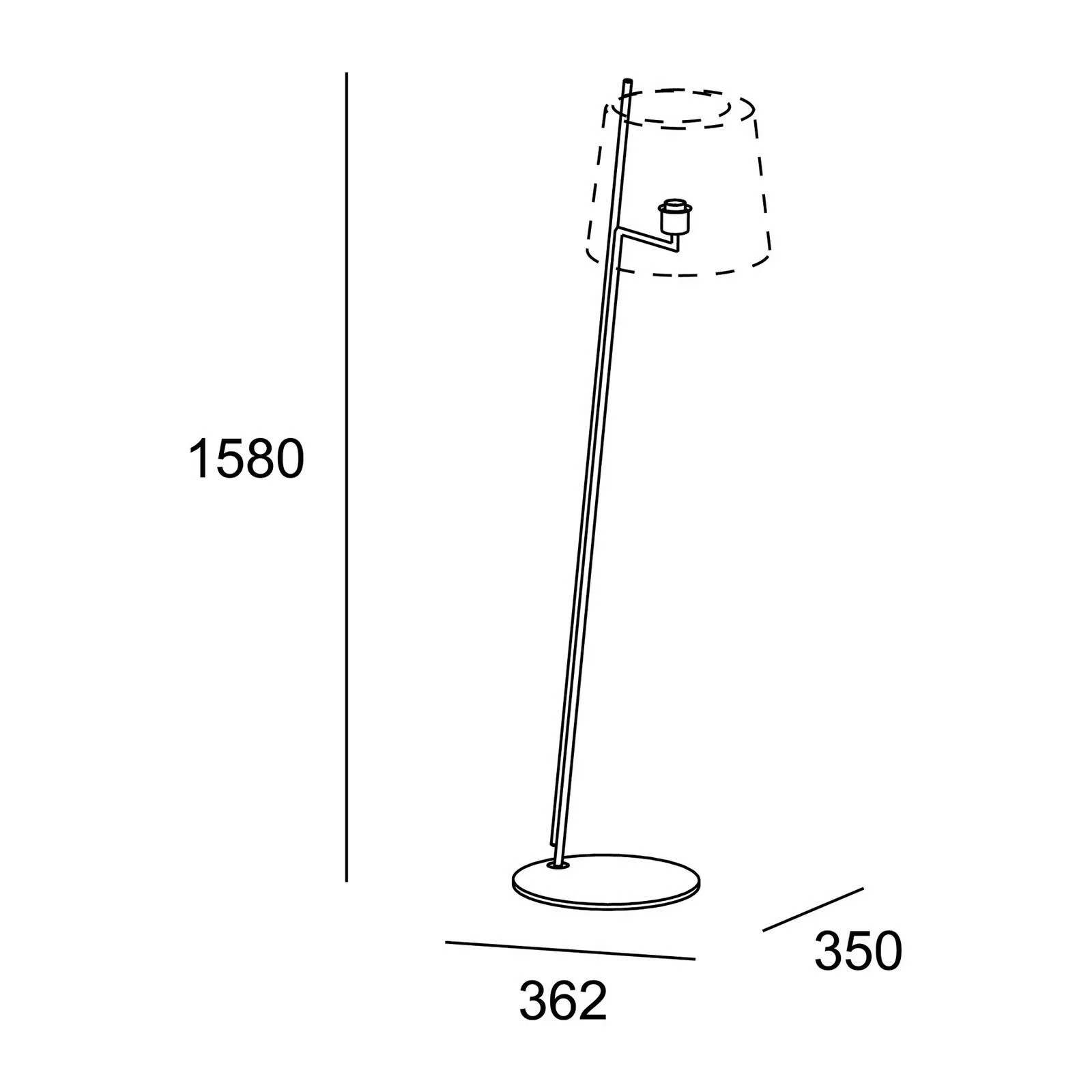 LEDS-C4 Clip Stehleuchte Höhe 158cm Schirm schwarz günstig online kaufen