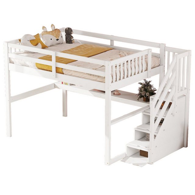 REDOM Kinderbett Holzbett Stauraumbett Funktionsbett, mit Stauraumschublade günstig online kaufen