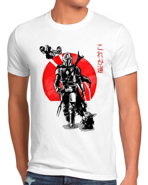 style3 T-Shirt Mando Sunset yoda star the mandalorian wars günstig online kaufen