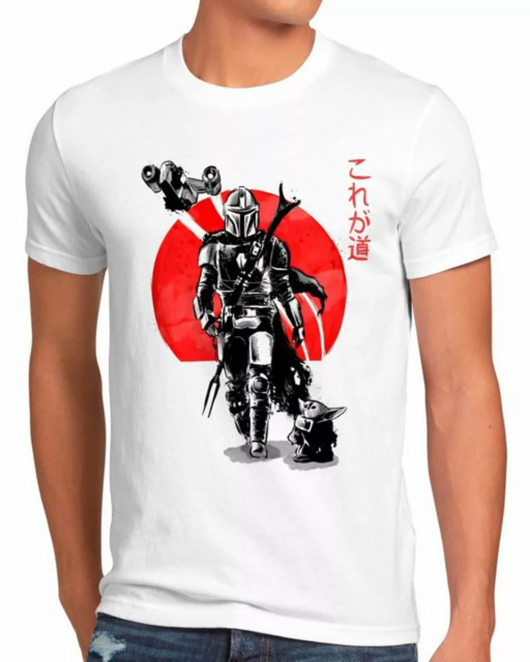 style3 T-Shirt Mando Sunset yoda star the mandalorian wars günstig online kaufen