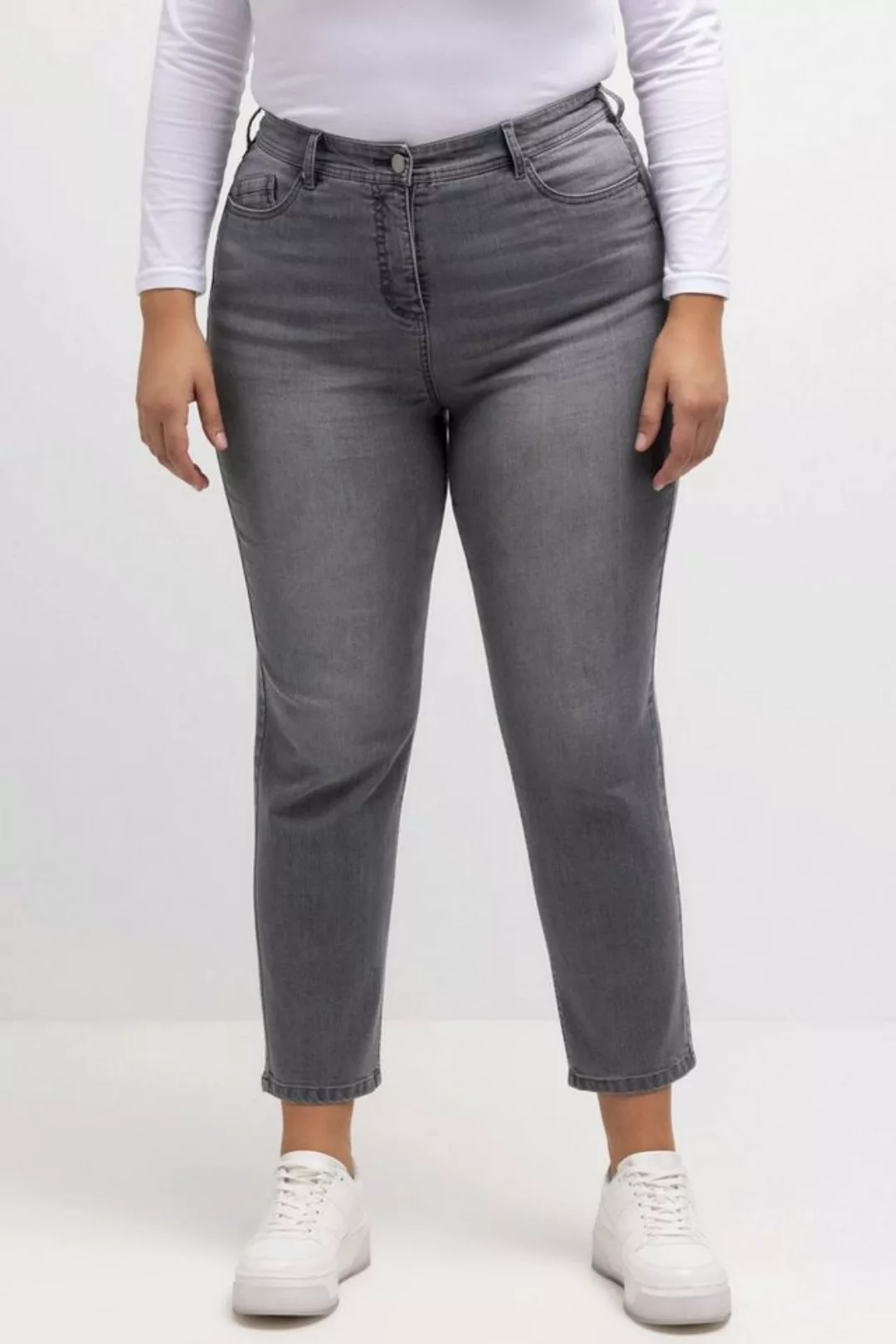 Ulla Popken Regular-fit-Jeans Mom-Jeans innen bedruckt weiter 5-Pocket-Schn günstig online kaufen