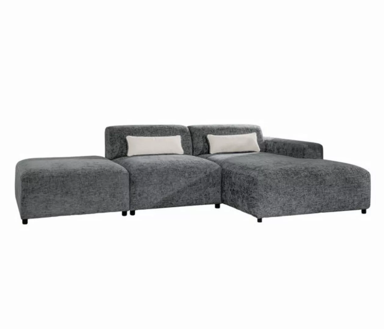 Furnix Ecksofa ROLIA POUFFE Polstercouch mit Ottomane und Zierkissen, hochw günstig online kaufen