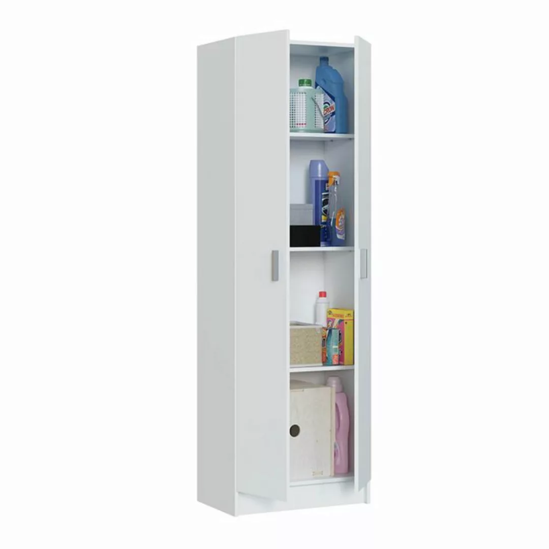 FORES HABITAT Mehrzweckschrank in Weiß - 59x180x37 (BxHxT) günstig online kaufen