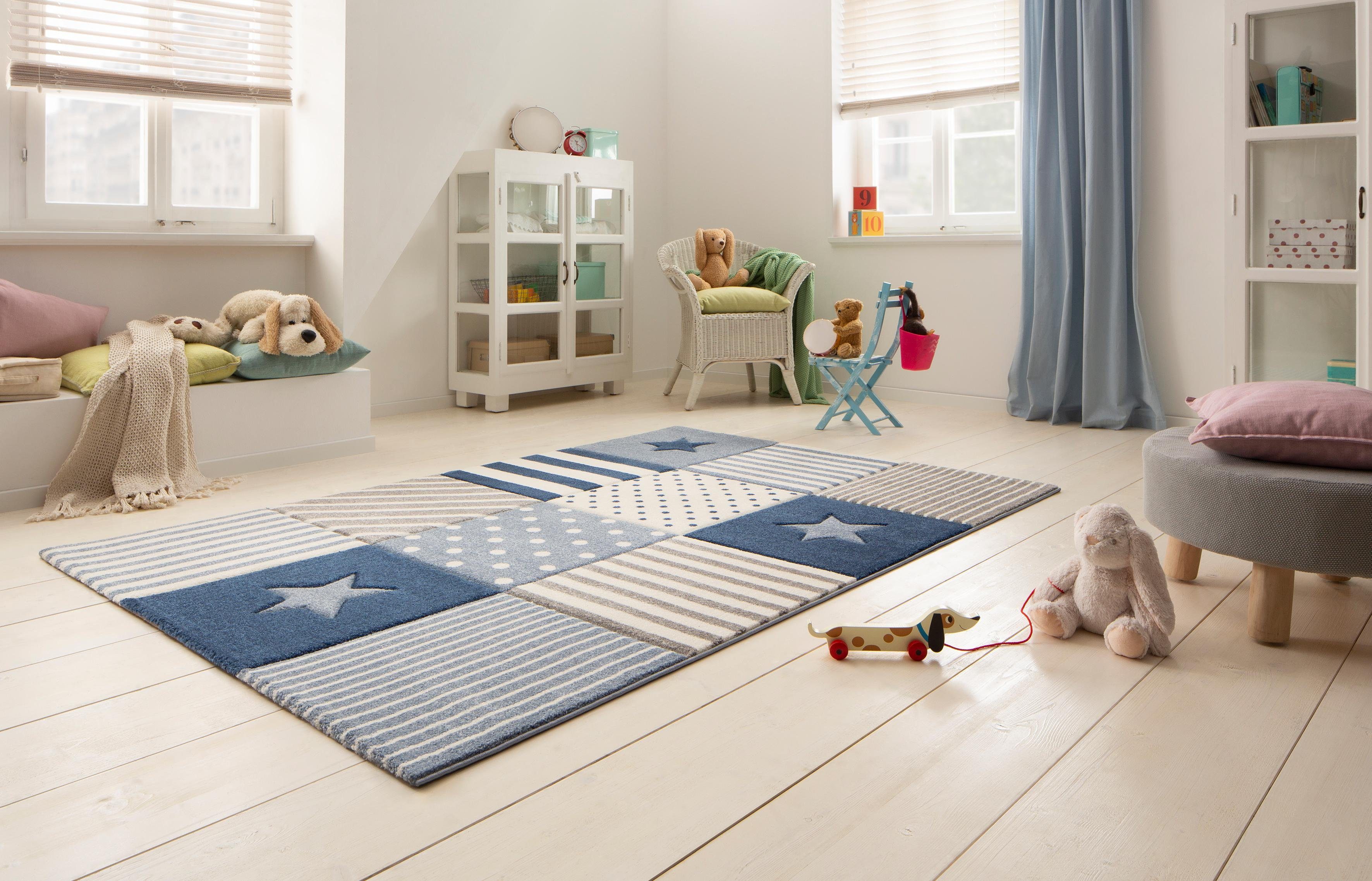 my home Kinderteppich Stern, rechteckig, Höhe: günstig online kaufen