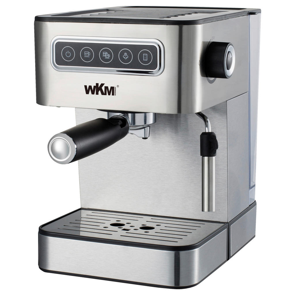 WKM Espressomaschine ESP-850 stahlfarbig Edelstahl B/H/T: ca. 20x29,7x28,3 günstig online kaufen