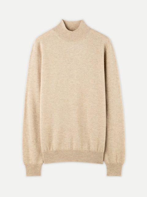 GOBI Cashmere Stehkragenpullover Naturfarbe Stehkragenpullover aus Kaschmir günstig online kaufen