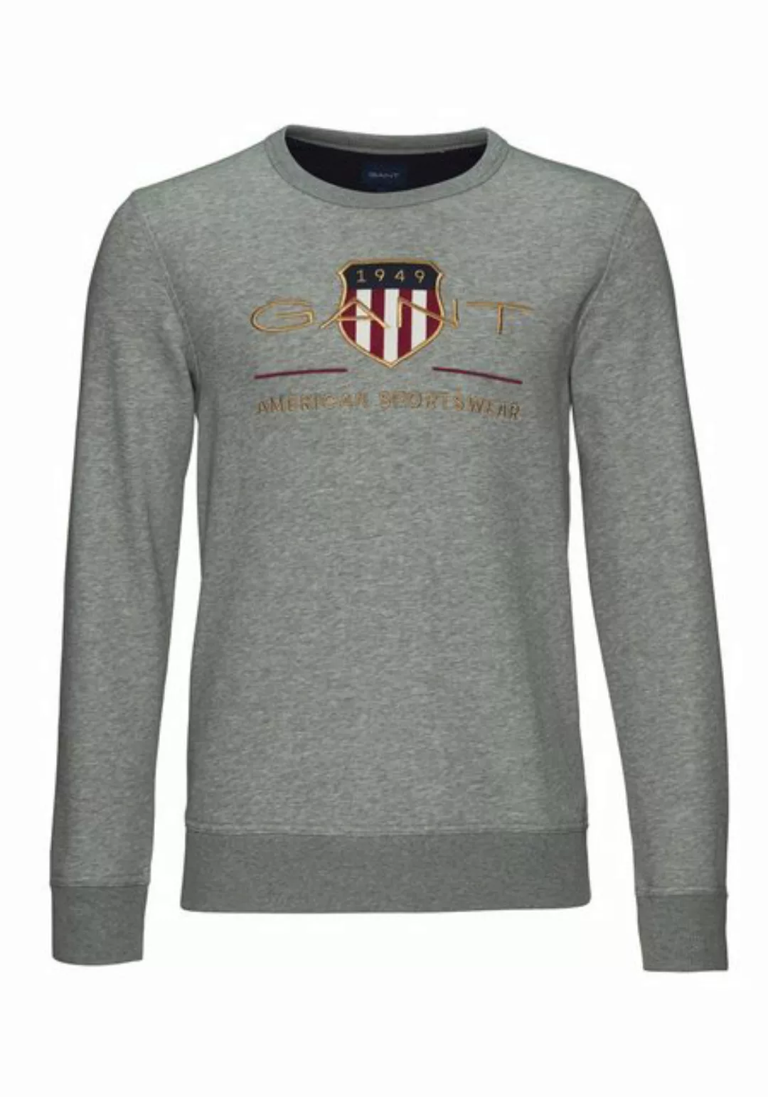 Gant Sweatshirt ARCHIVE SHIELD C-NECK mit geripptem Rundhalsausschnitt günstig online kaufen