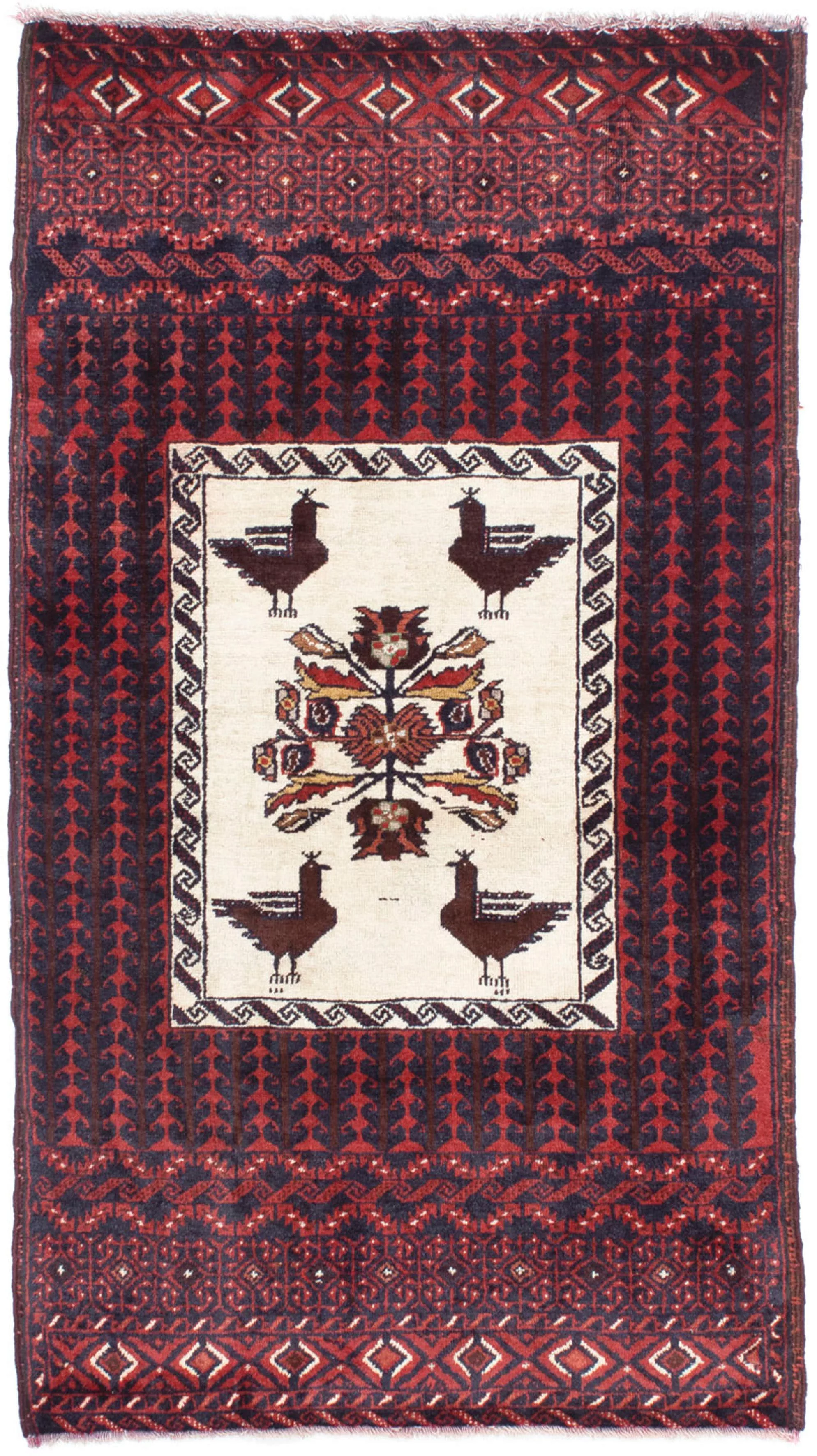 morgenland Orientteppich »Belutsch - 147 x 83 cm - rot«, rechteckig günstig online kaufen
