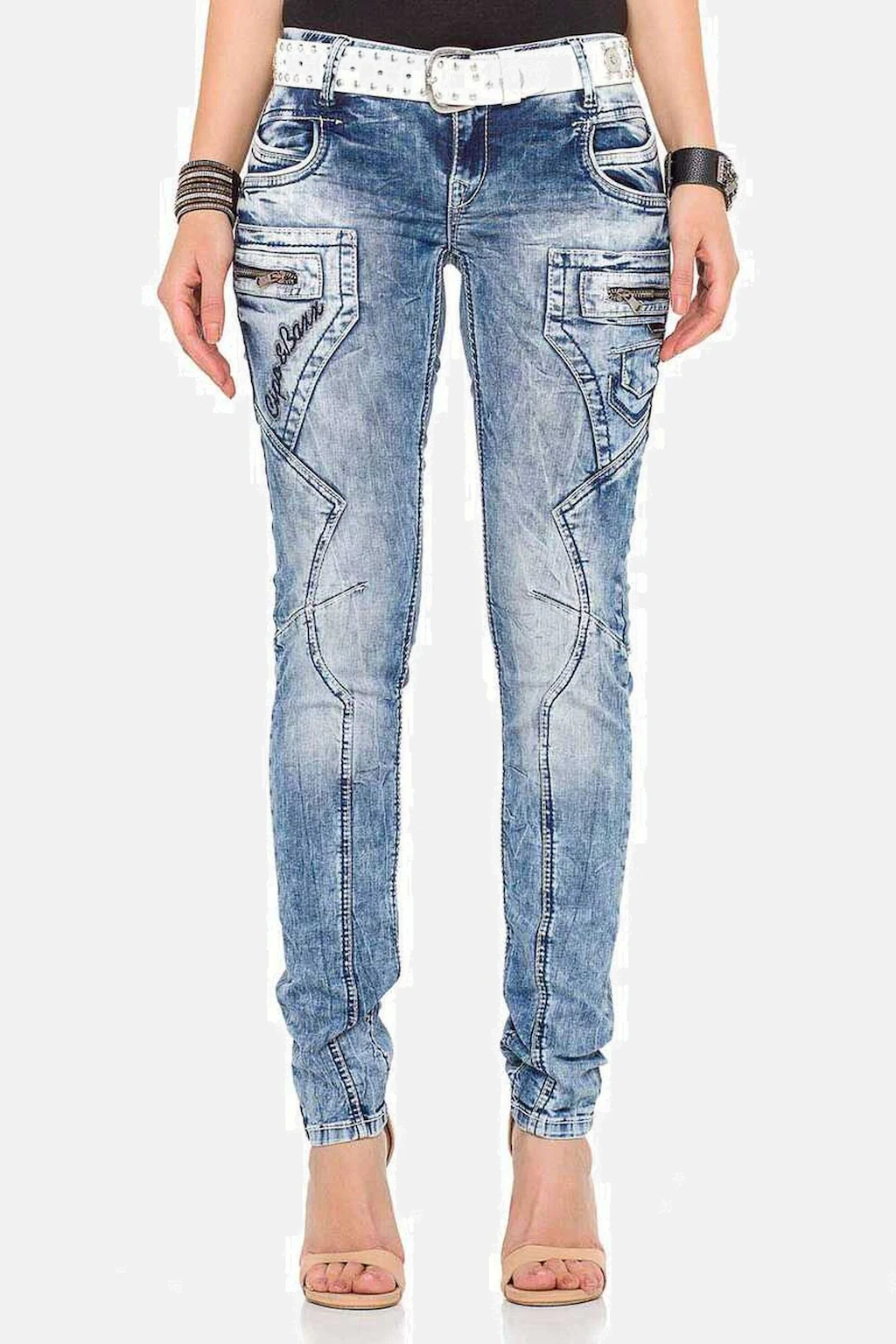 Cipo & Baxx Skinny-fit-Jeans "Jeans", mit niedrige Taille in Skinny Fit, WD günstig online kaufen