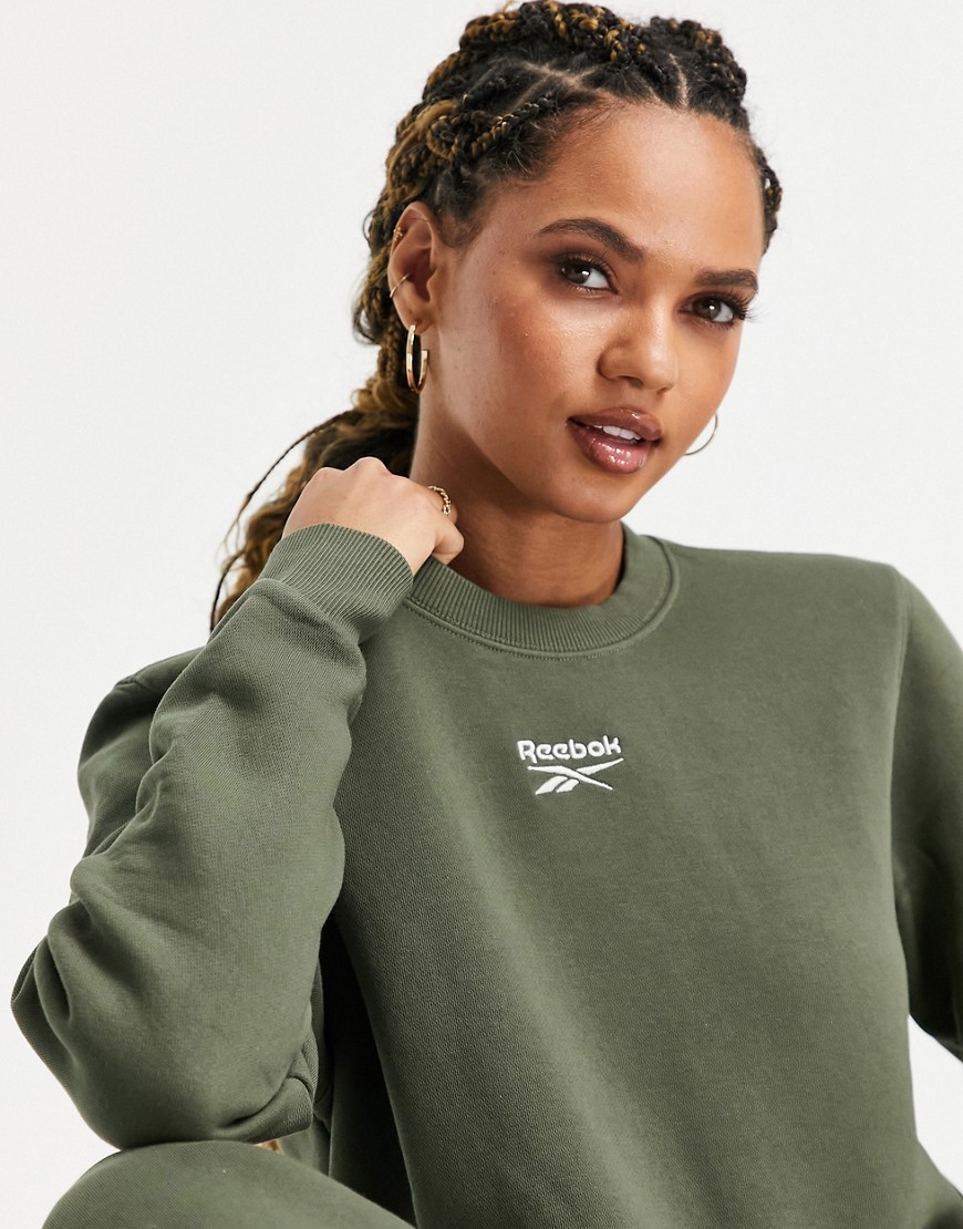 Reebok – Oversize-Sweatshirt in Olivgrün mit Logo, exklusiv bei ASOS günstig online kaufen