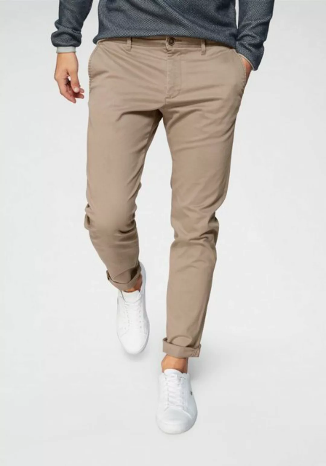 Jack & Jones Herren Chino Hose JJIMARCO JJBOWIE SA - Slim Fit - Schwarz - B günstig online kaufen