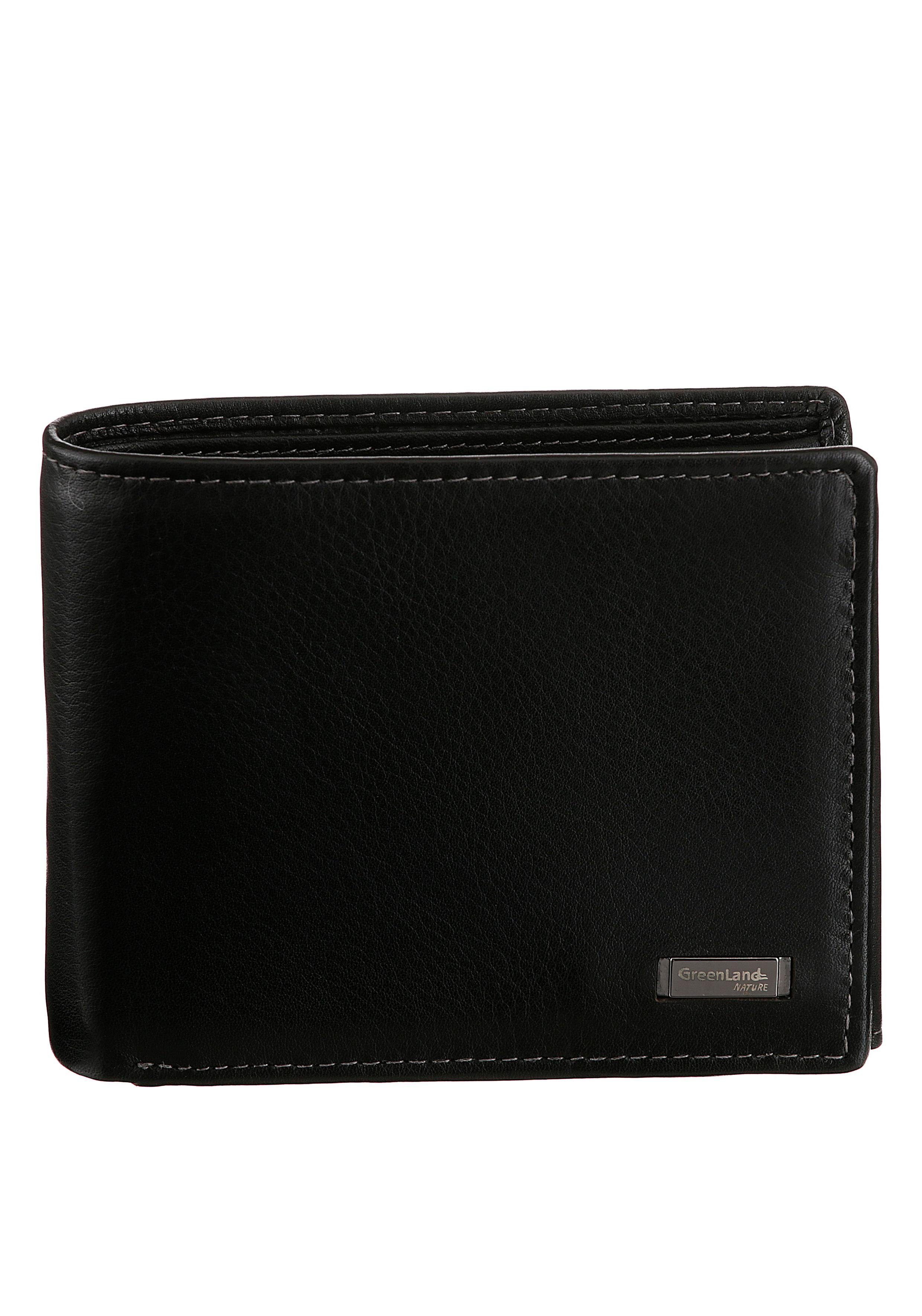 GreenLand Nature Geldbörse Black Nappa, aus günstig online kaufen