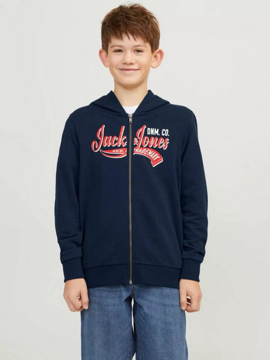 Jack & Jones Junior Hoodie JJELOGO SWEAT ZIP 2COL SS24 NOOS JNR günstig online kaufen