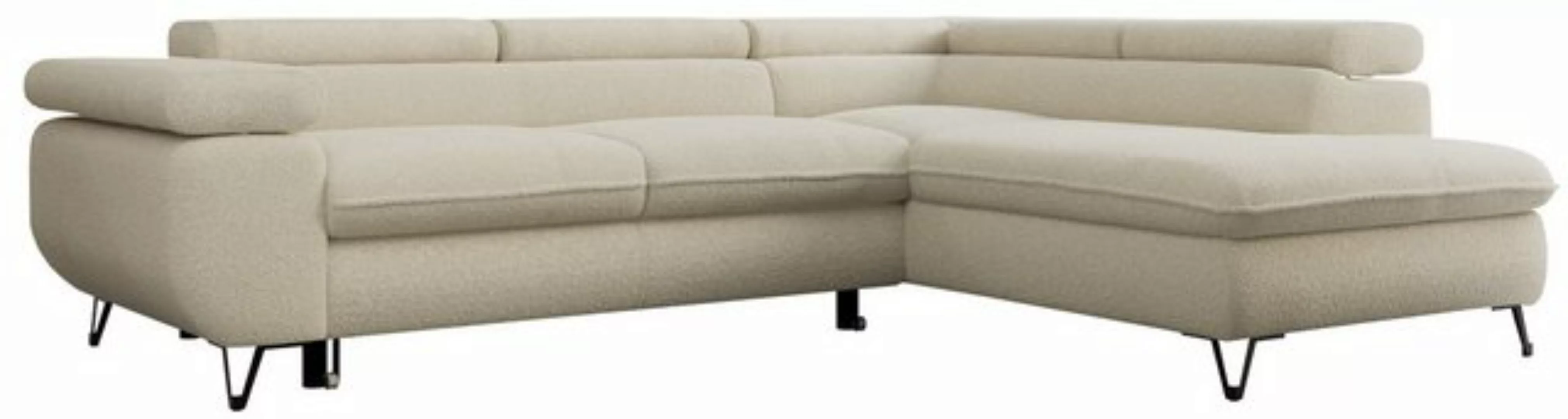 MKS MÖBEL Ecksofa PEDRO L, Set, HR35-Schaum, Metallbeinen, Wellenfedern, L- günstig online kaufen