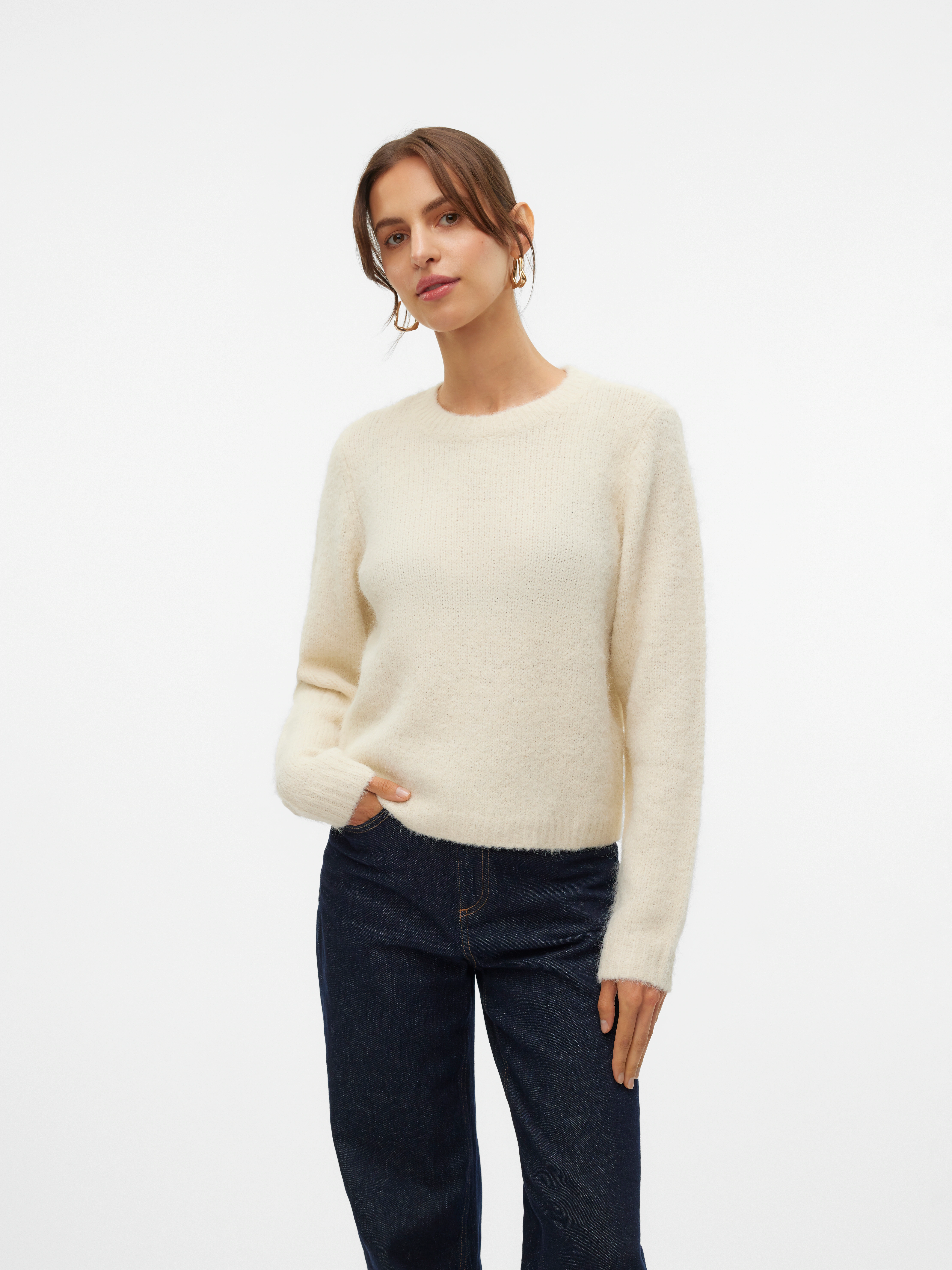 Vero Moda Strickpullover "VMNOVAH LS O-NECK PULLOVER GA NOOS" günstig online kaufen