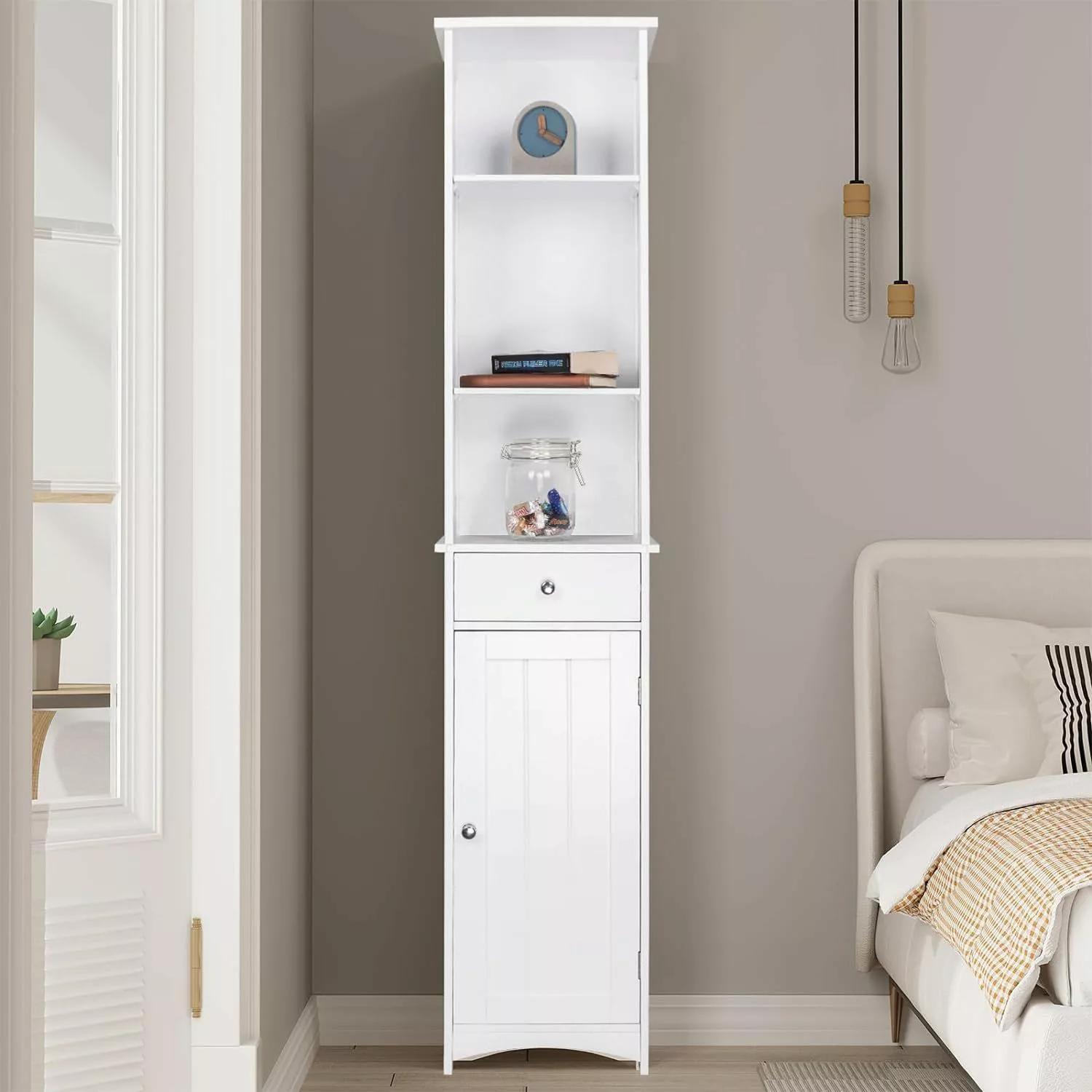EUGAD Hochschrank (1-St) Badschrank, mit Schublade, günstig online kaufen