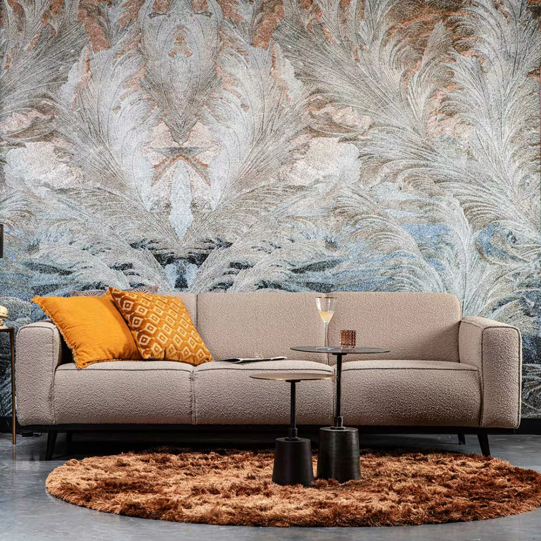 Wohnzimmer Sofa in Beige Stoff 230 cm breit günstig online kaufen