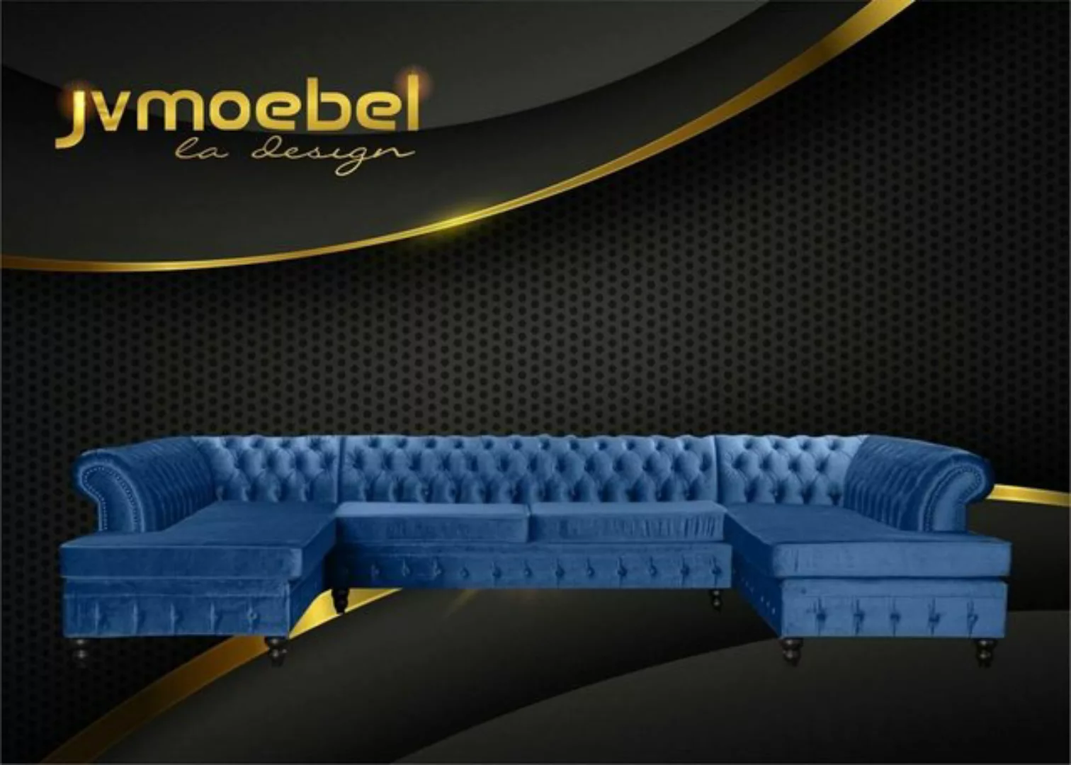 JVmoebel Ecksofa, Chesterfield Wohnzimmer Couch Wohnlandschaft xxl Sofa günstig online kaufen