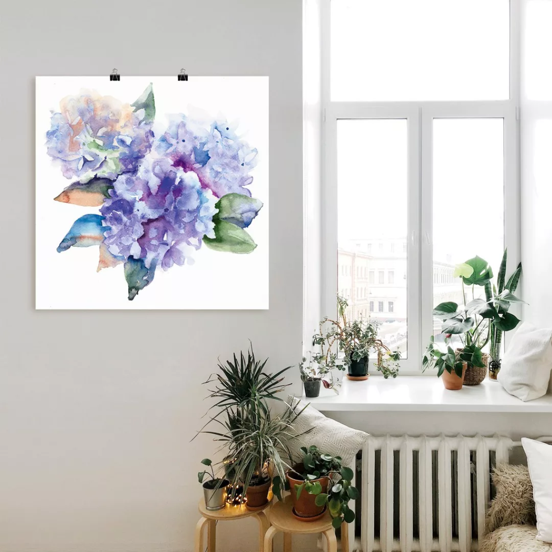 Artland Wandbild "Hortensien", Blumen, (1 St.), als Leinwandbild, Poster in günstig online kaufen