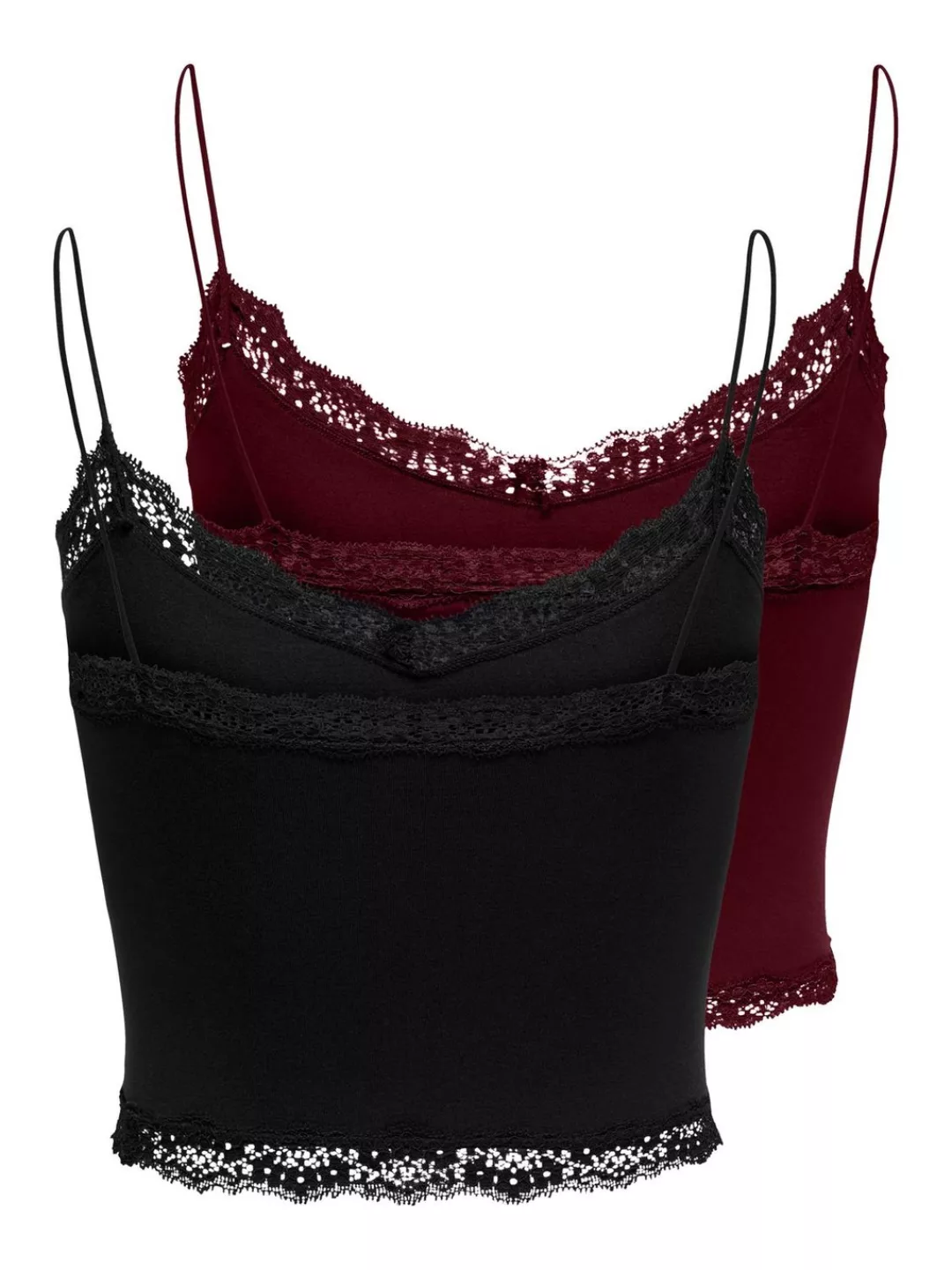 ONLY Trägertop "ONLVICKY LACE SEAML 2-PACK CROPPED TOP", (Packung, 2 tlg.) günstig online kaufen