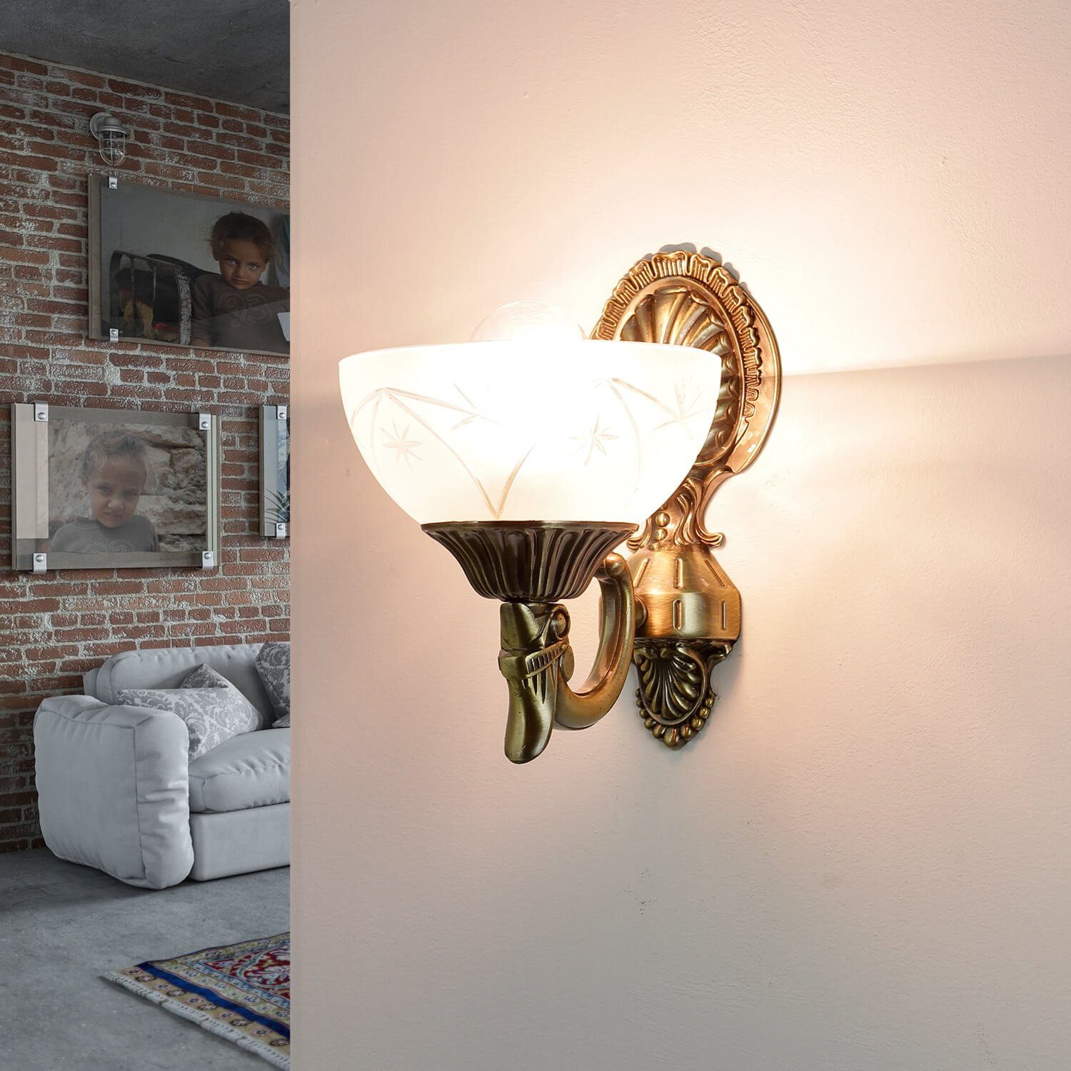 Licht-Erlebnisse Wandleuchte HENRY, ohne Leuchtmittel, Wandlampe günstig online kaufen