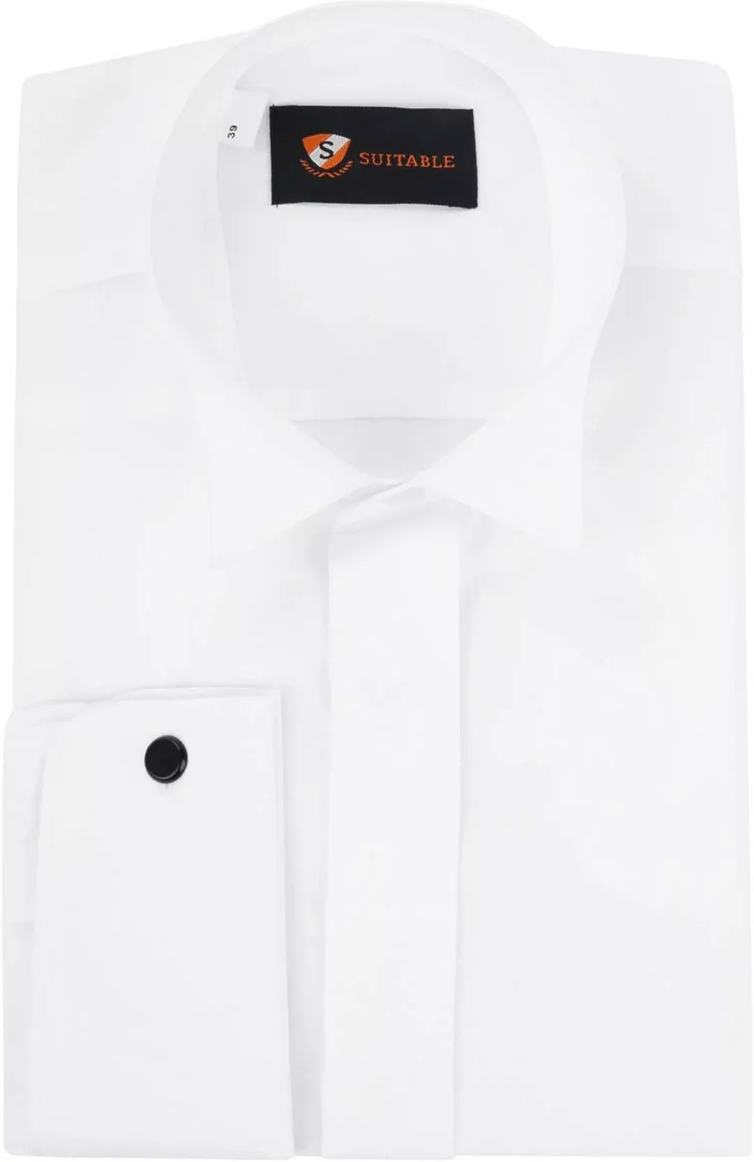 Suitable Hemd Weiß Plissiert - Größe 38 günstig online kaufen