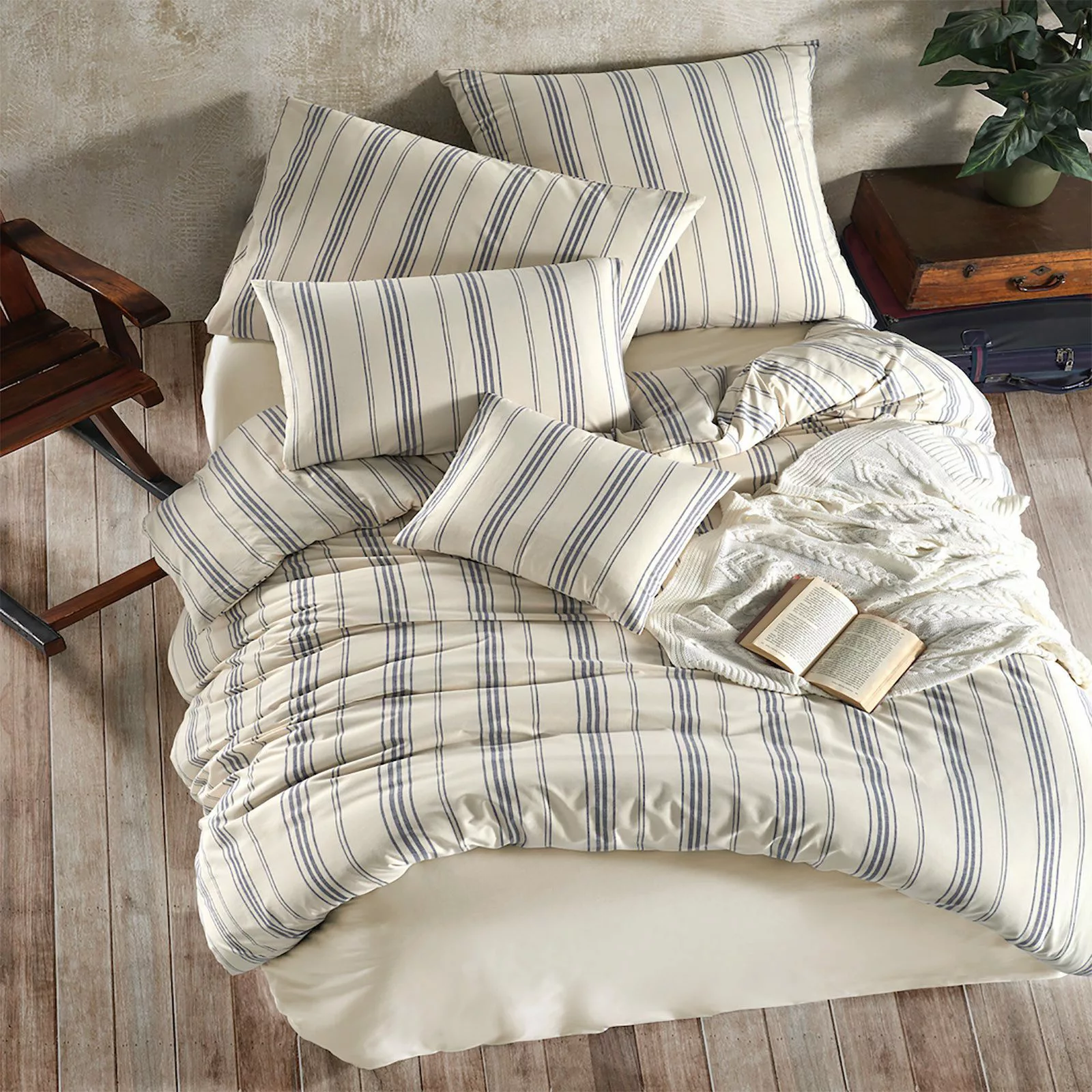 Buymax Bettwäsche Luxury Natur Bettwäsche, Yarn günstig online kaufen