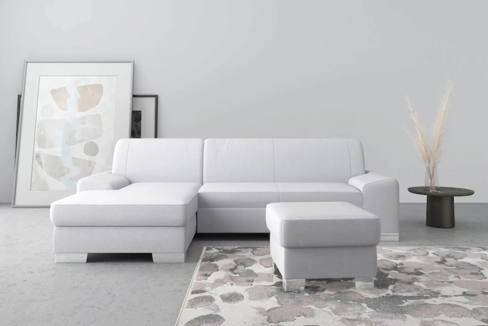 DOMO collection Ecksofa "Anzio L-Form", wahlweise mit Bettfunktion und Fede günstig online kaufen