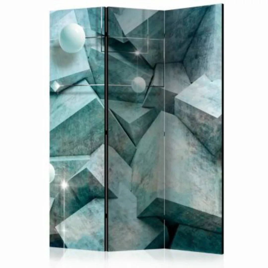 artgeist Paravent Concrete Cubes (Green) [Room Dividers] mehrfarbig Gr. 135 günstig online kaufen