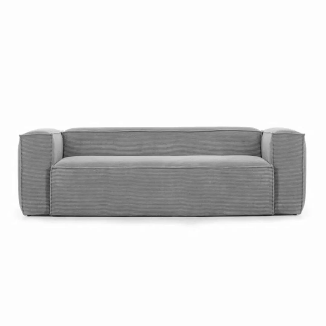 Natur24 Sofa Sofa Blok 2-Sitzer grau 210cm Couch Sitzgelegenheit günstig online kaufen