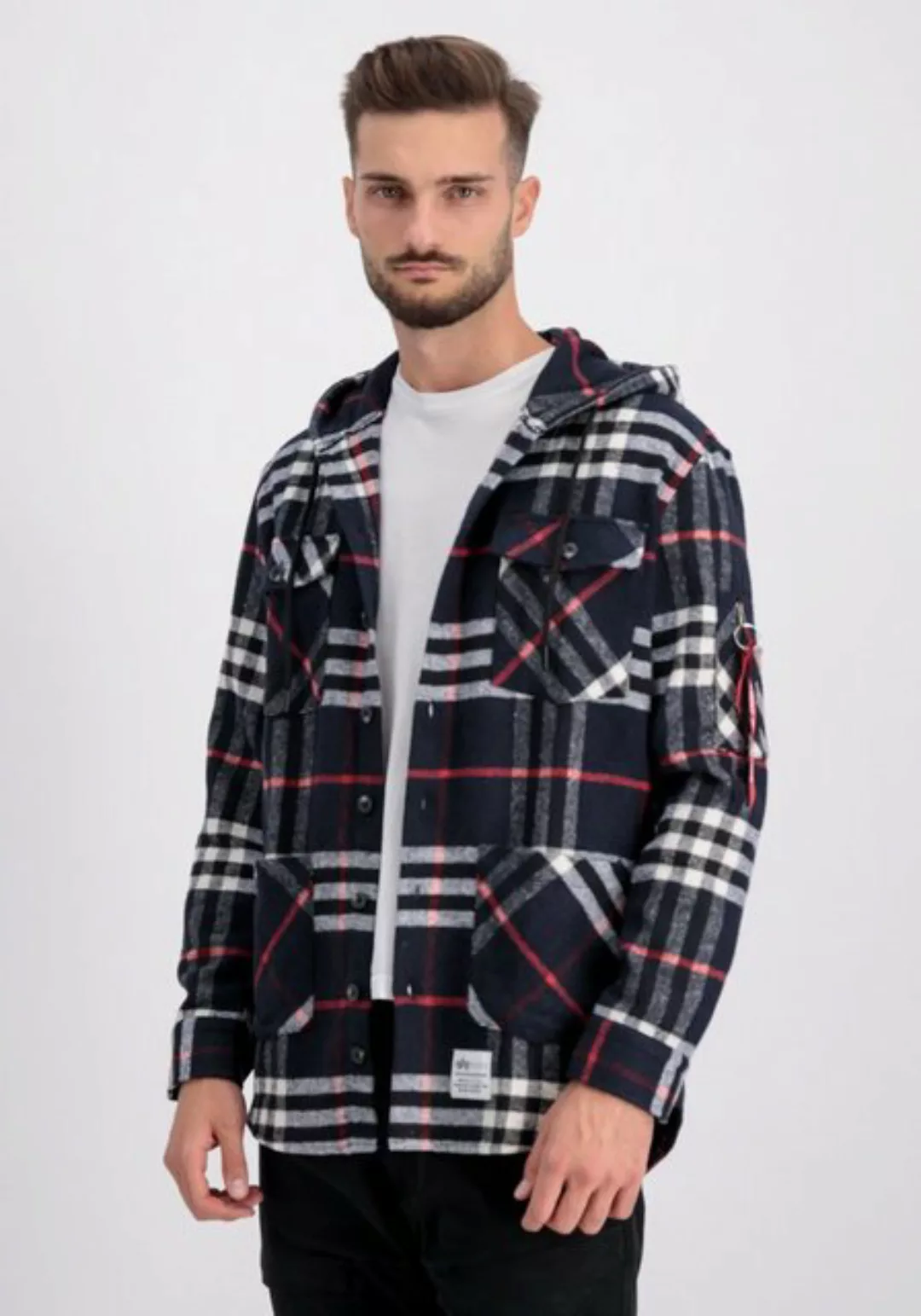Alpha Industries Hoodie "ALPHA INDUSTRIES Men - Shirts Flannel Hoody Shirt" günstig online kaufen