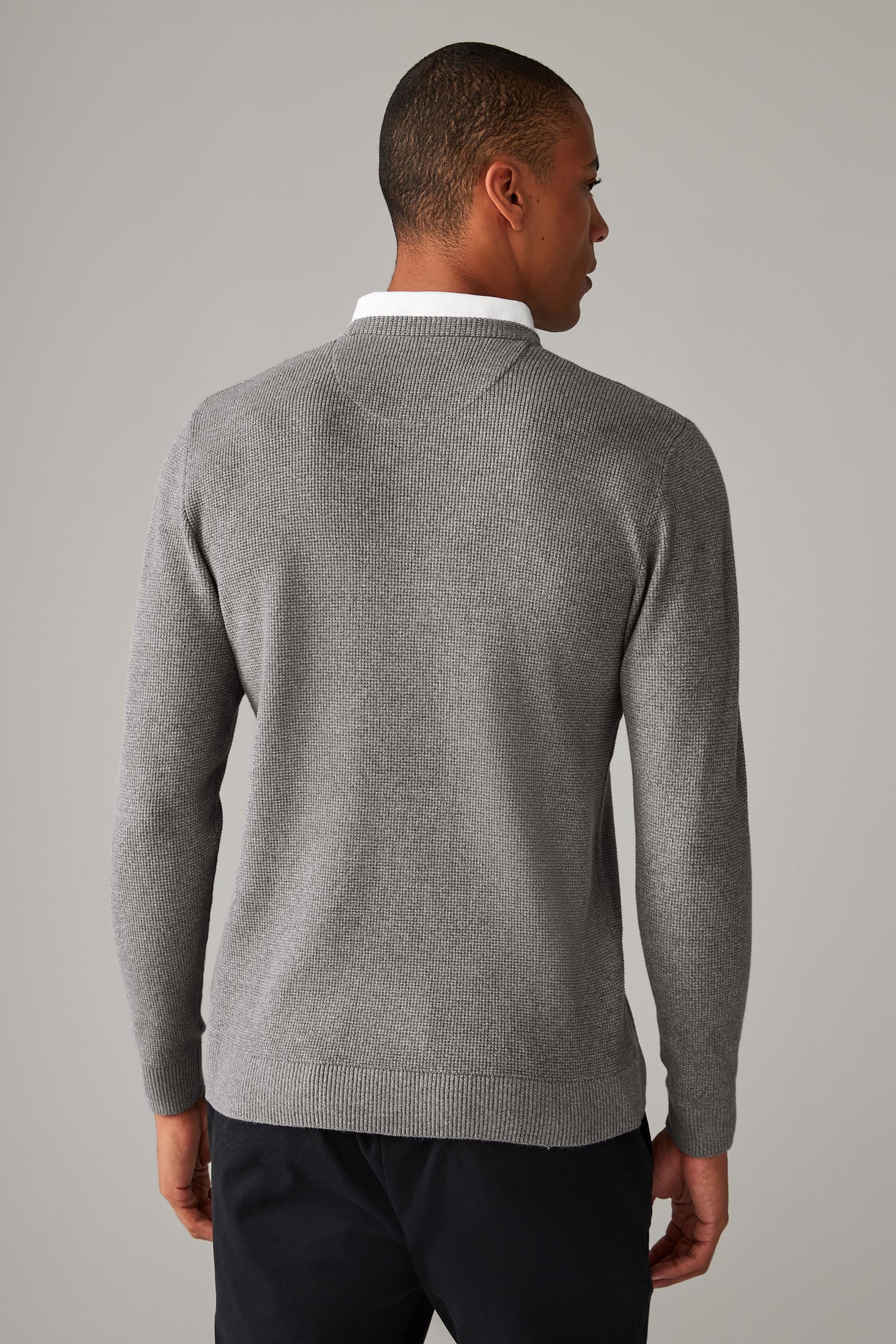 Next 2-in-1-Pullover Oxford-Pullover mit angedeutetem Hemd günstig online kaufen