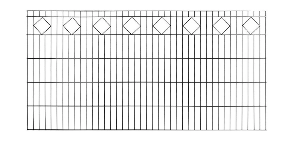 KRAUS Doppelstabmattenzaun "Schmuckmatte-60x40", anthrazit, 100 cm hoch, 10 günstig online kaufen