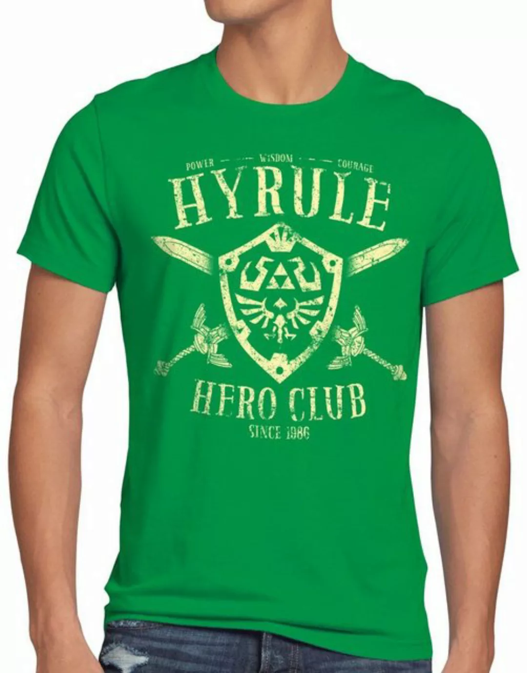 style3 Print-Shirt Herren T-Shirt Hyrule Hero Club link 3ds Ocarina günstig online kaufen