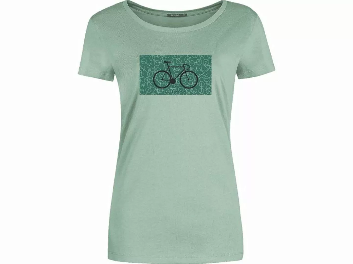 GreenBomb T-Shirt GREENBOMB Bio-Damen-T-Shirt 'Bike Pattern' mit Run günstig online kaufen