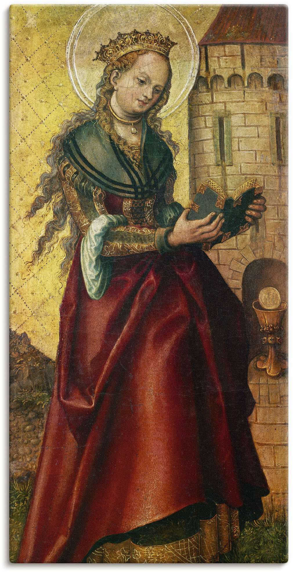 Artland Wandbild "Die heilige Barbara.", Frau, (1 St.), als Leinwandbild, P günstig online kaufen