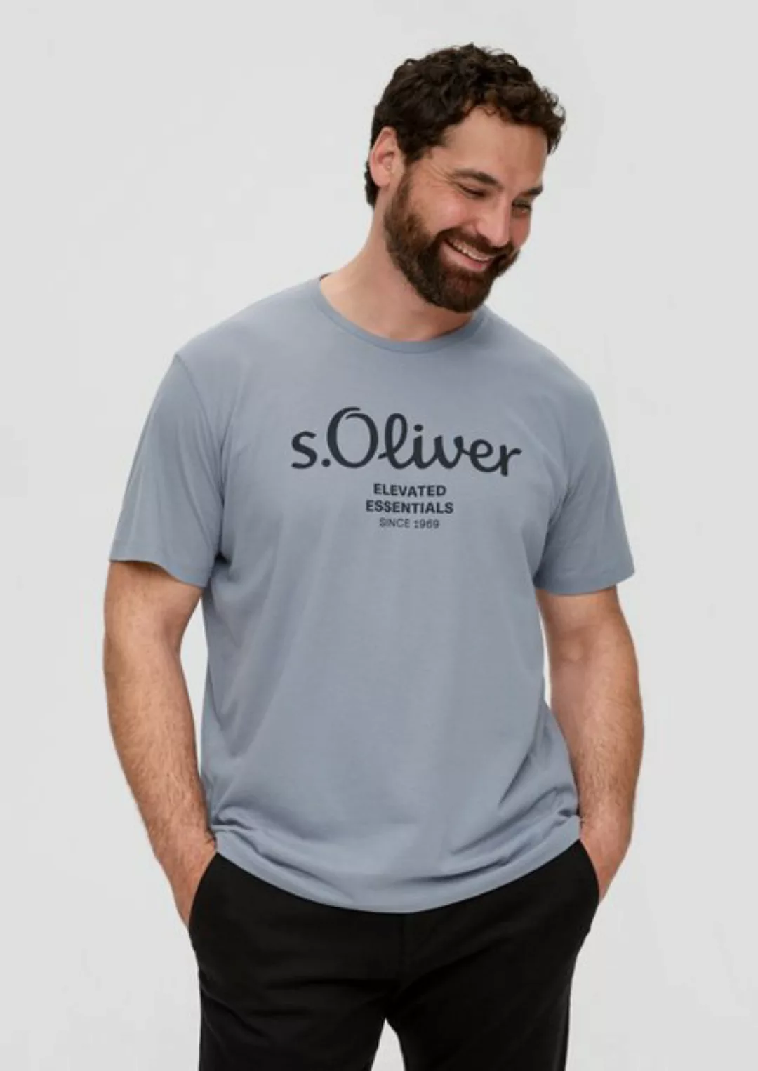 s.Oliver T-Shirt mit Label-Print günstig online kaufen