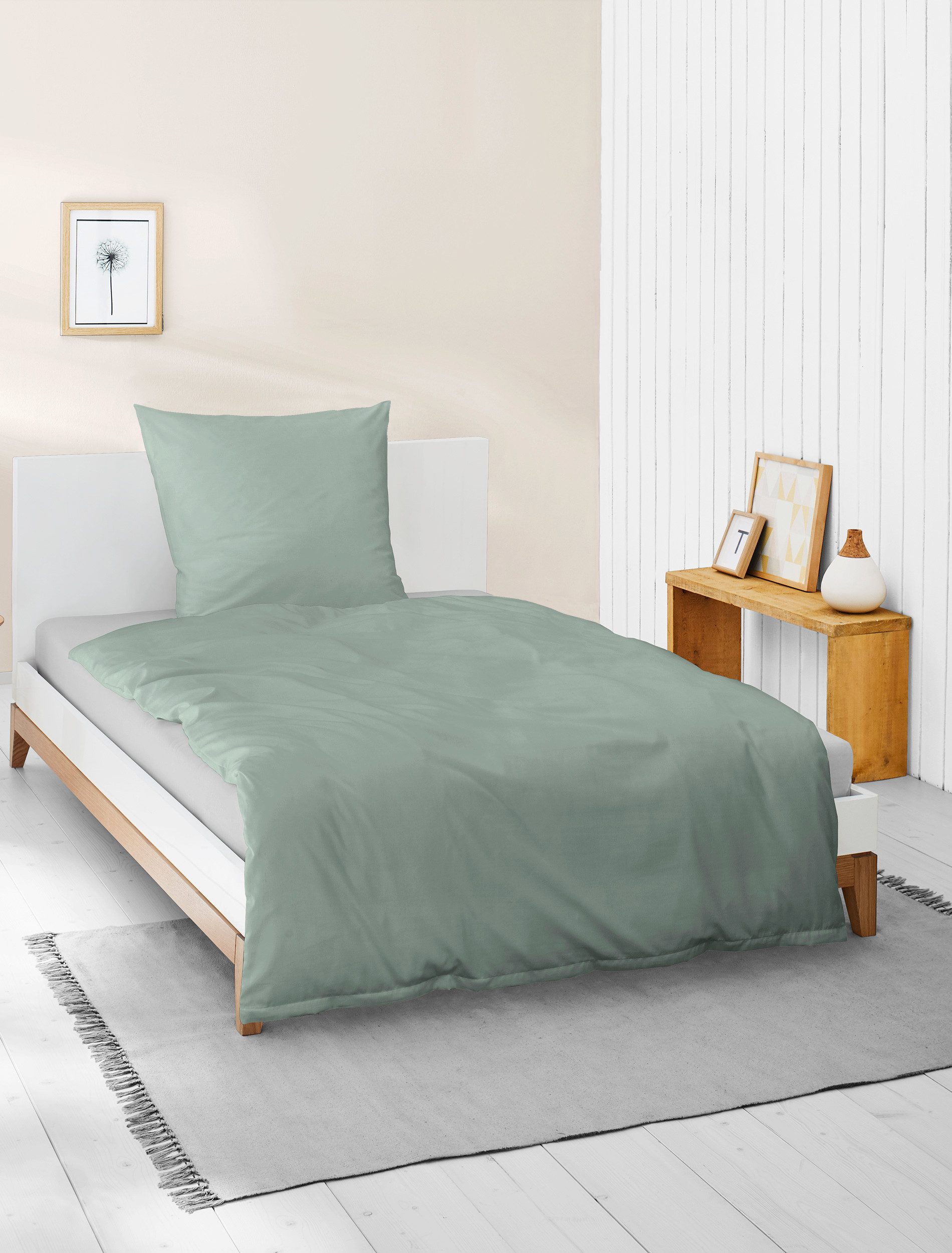 BIERBAUM Bettwäsche Elegant uni, Mako-Satin, 2 günstig online kaufen