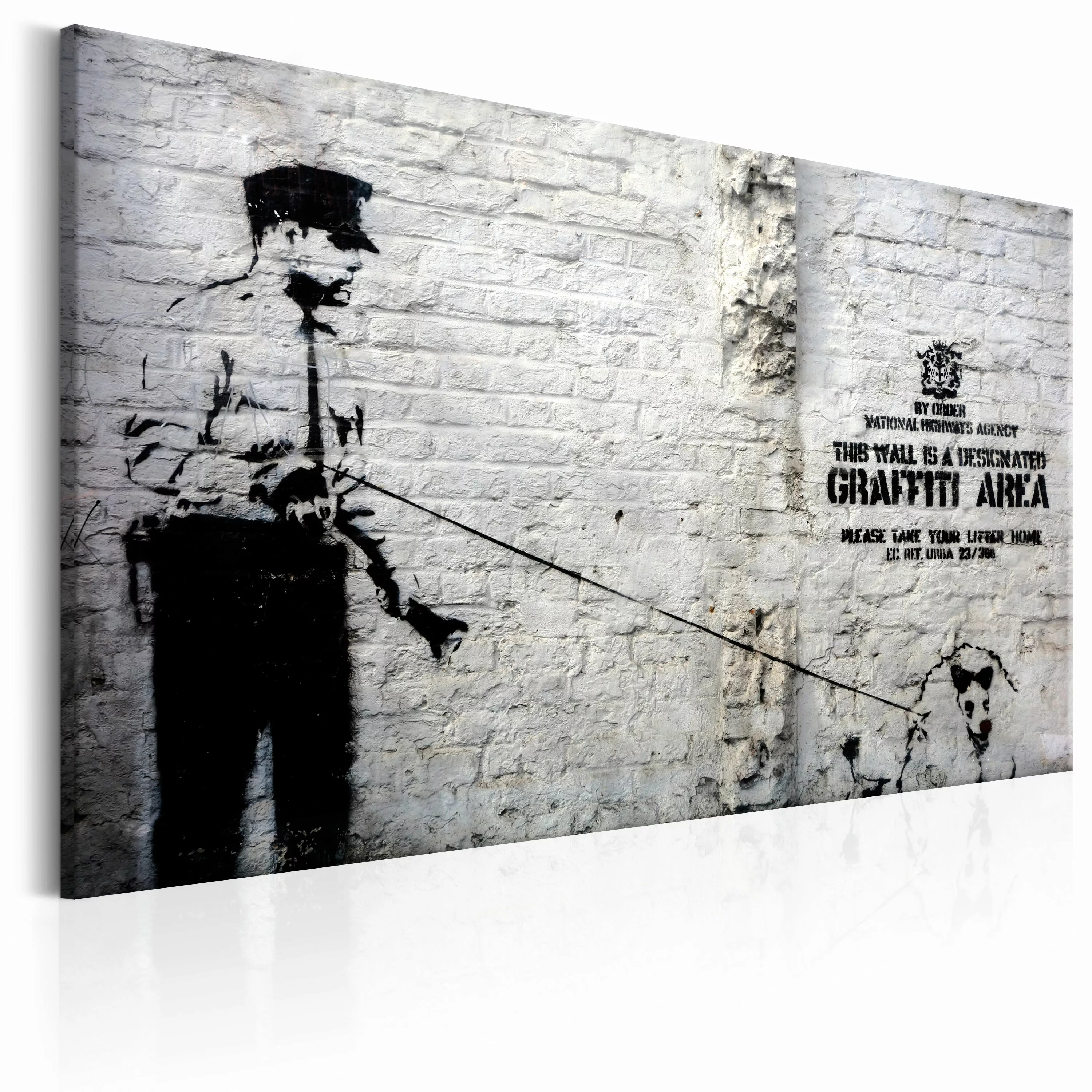 Wandbild - Graffiti Area (police And A Dog) By Banksy günstig online kaufen