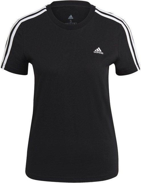 adidas Sportswear T-Shirt ADIDAS Damen Shirt LOUNGEWEAR Essentials Slim 3-S günstig online kaufen