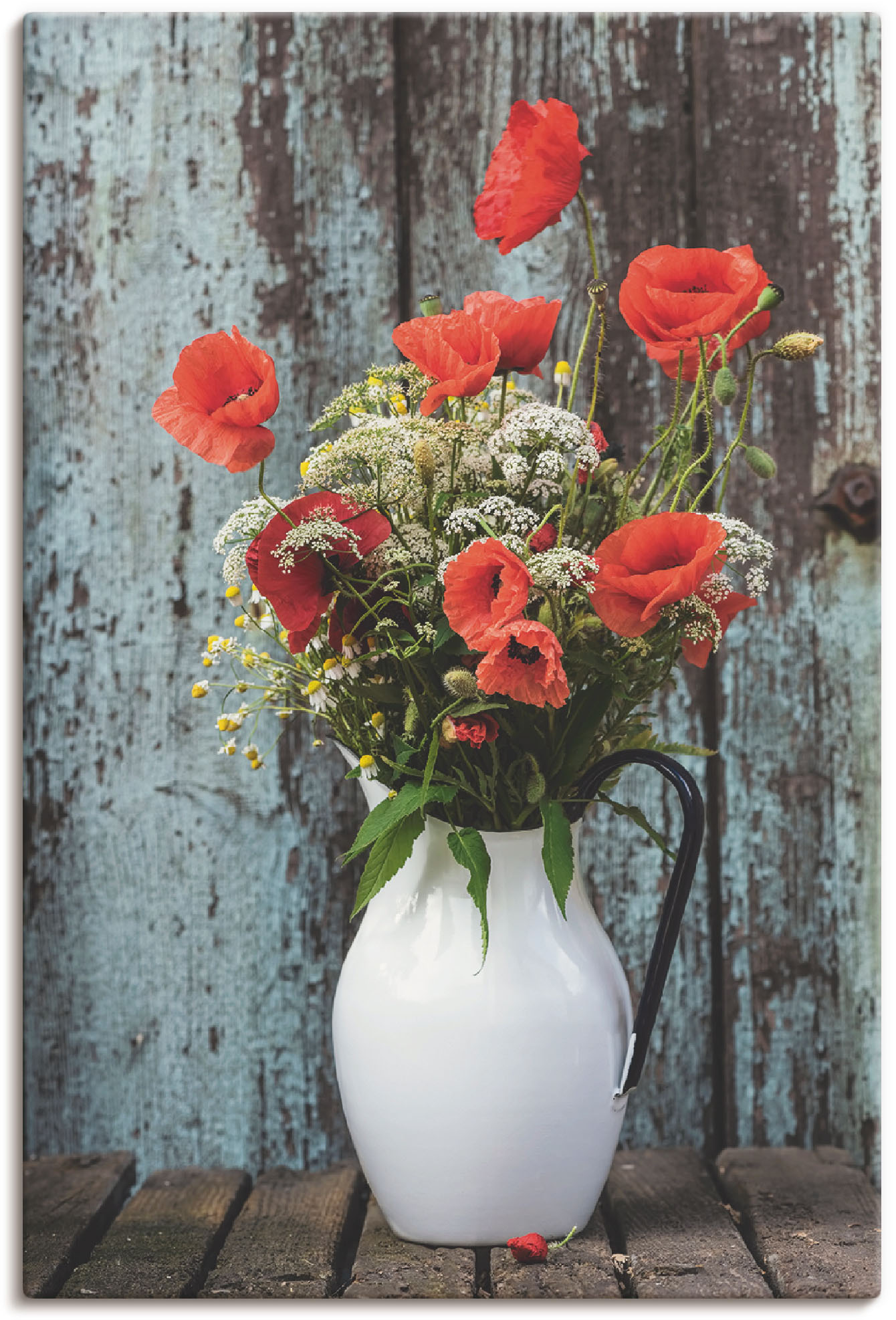 Artland Wandbild "Krug mit Mohnblumen", Blumen, (1 St.), als Alubild, Outdo günstig online kaufen