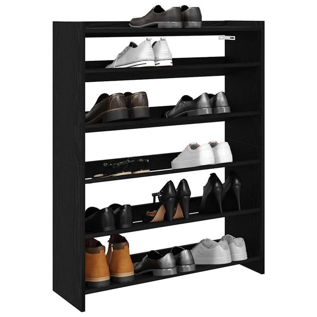 vidaXL Schuhschrank Schuhregal Schwarz 80x25x100 cm Holzwerkstoff günstig online kaufen