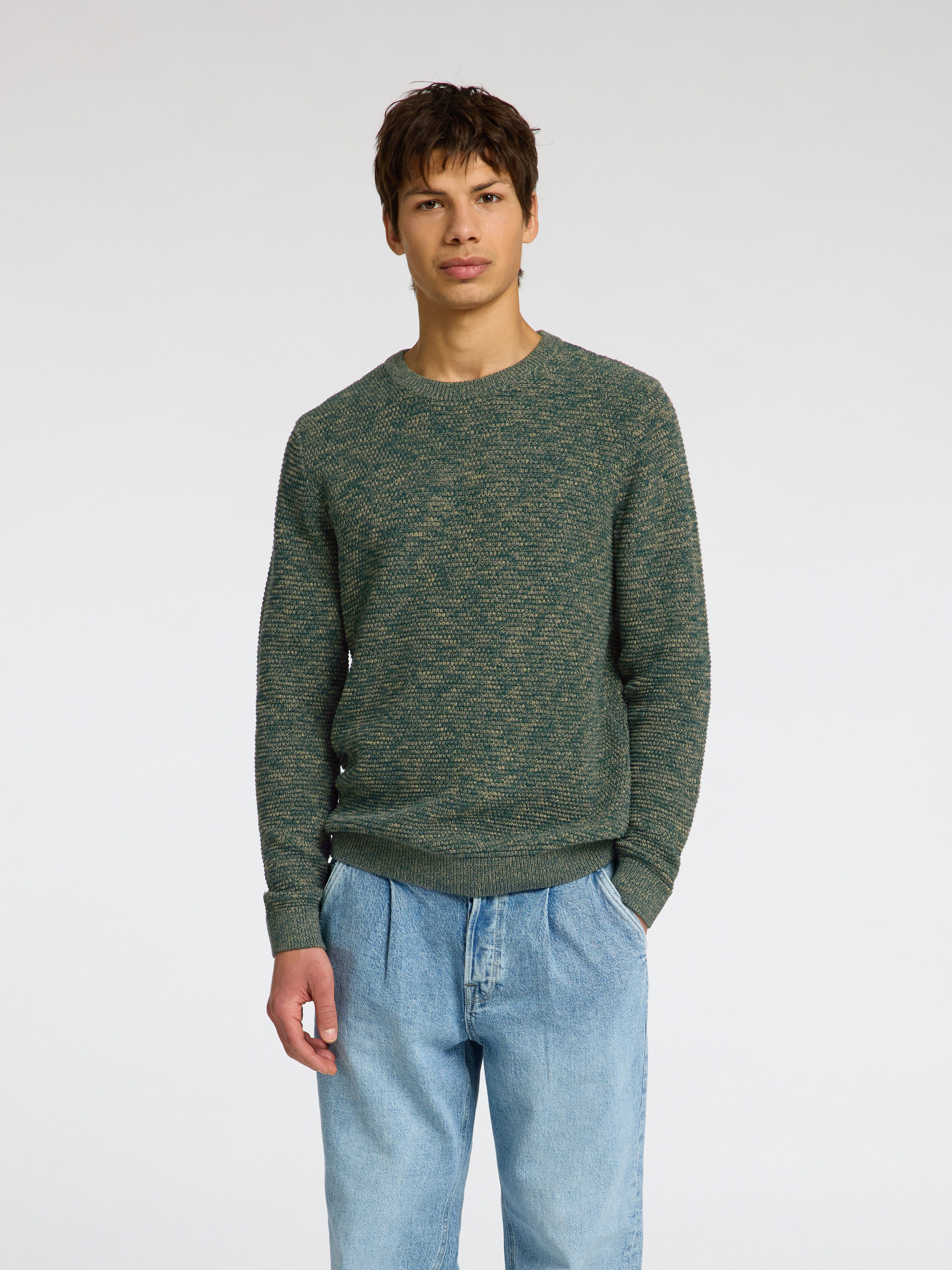 SELECTED HOMME Rundhalspullover SLHVINCE LS KNIT günstig online kaufen