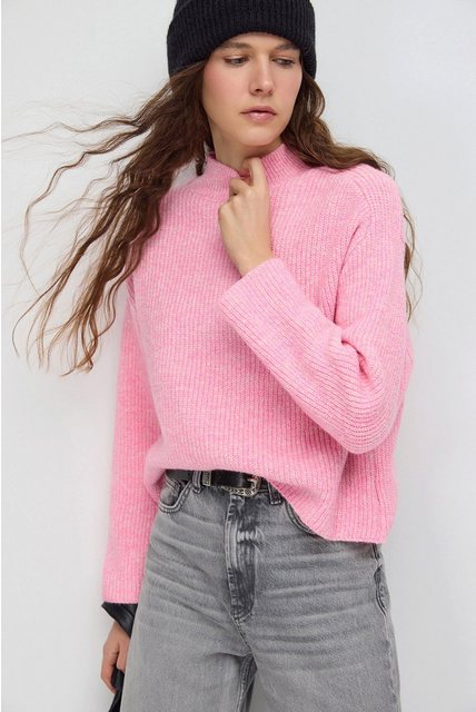 No Matter What Strickpullover Halb Fischerhals Strick Crop Top günstig online kaufen