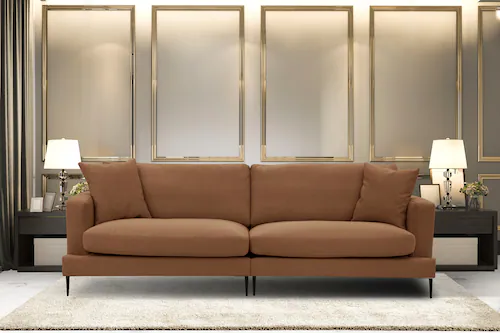 Leonique Big-Sofa "Cozy elegantes Designsofa, Maße B/T/H: 252/97/80 cm", mi günstig online kaufen