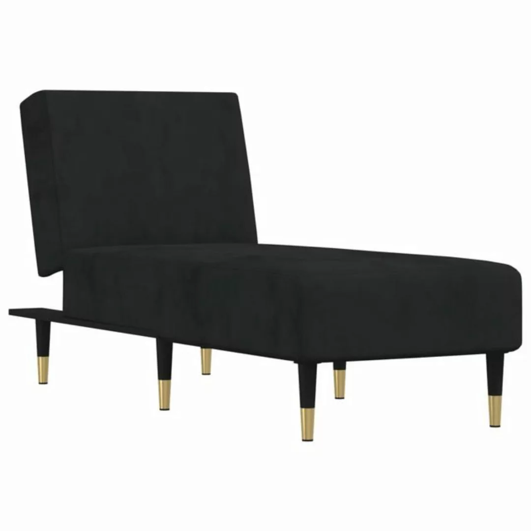 vidaXL Chaiselongue Chaiselongue Schwarz Samt, 1 Teile günstig online kaufen